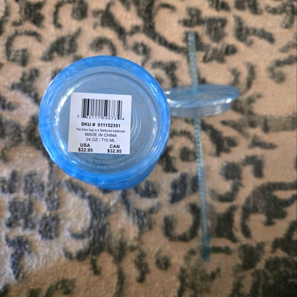 NWT Starbucks Spiral tumbler 24 oz Venti Ocean Blue - Picture 4 of 4